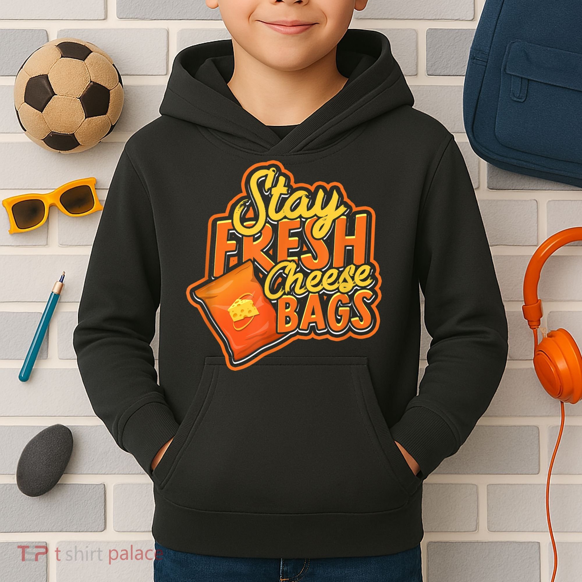 Stay Fresh Cheese Bags Dairy Cream Cheese And Parmesan Kids Hoodie