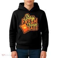 Stay Fresh Cheese Bags Dairy Cream Cheese And Parmesan Kids Hoodie thumb 4