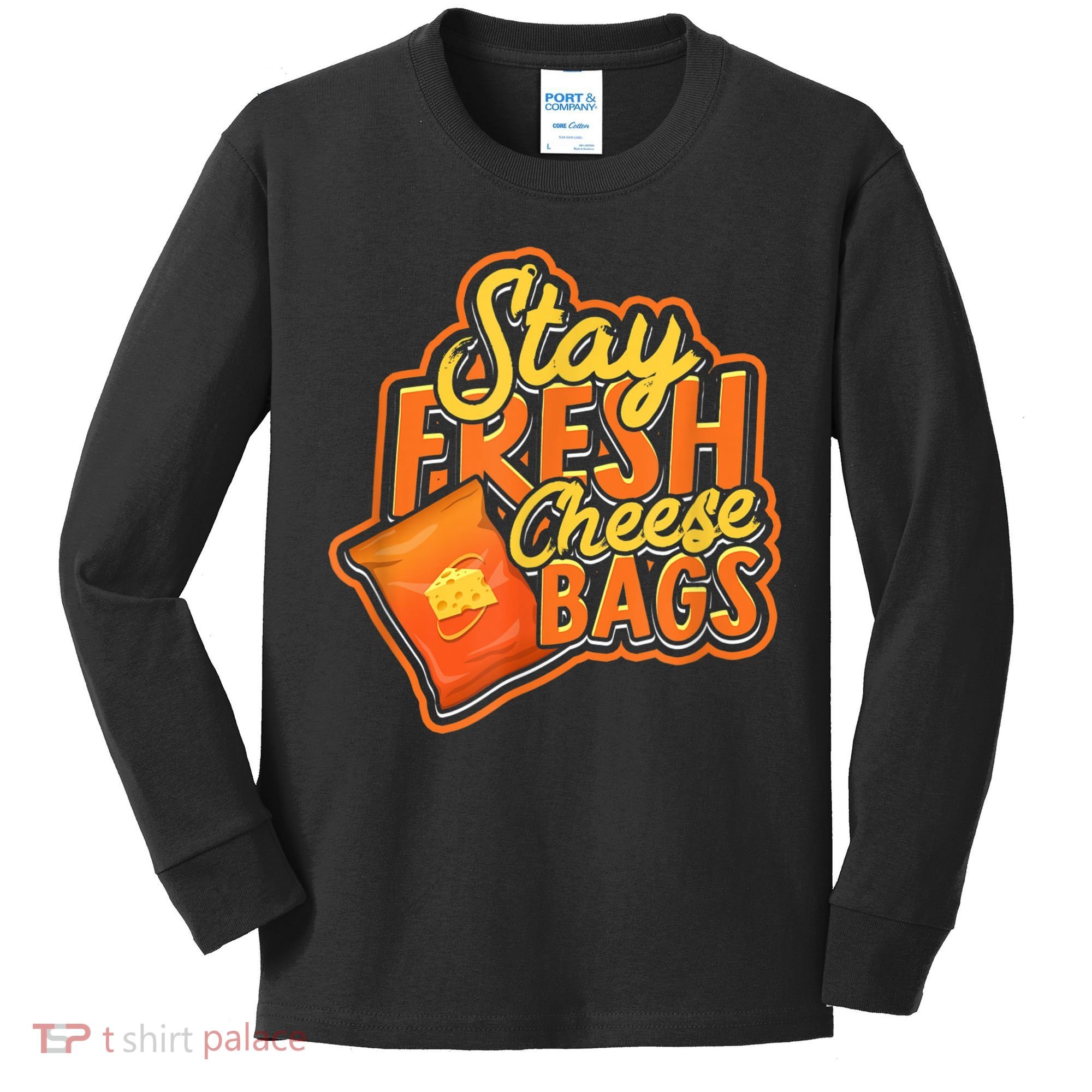 Stay Fresh Cheese Bags Dairy Cream Cheese And Parmesan Kids Long Sleeve Shirt
