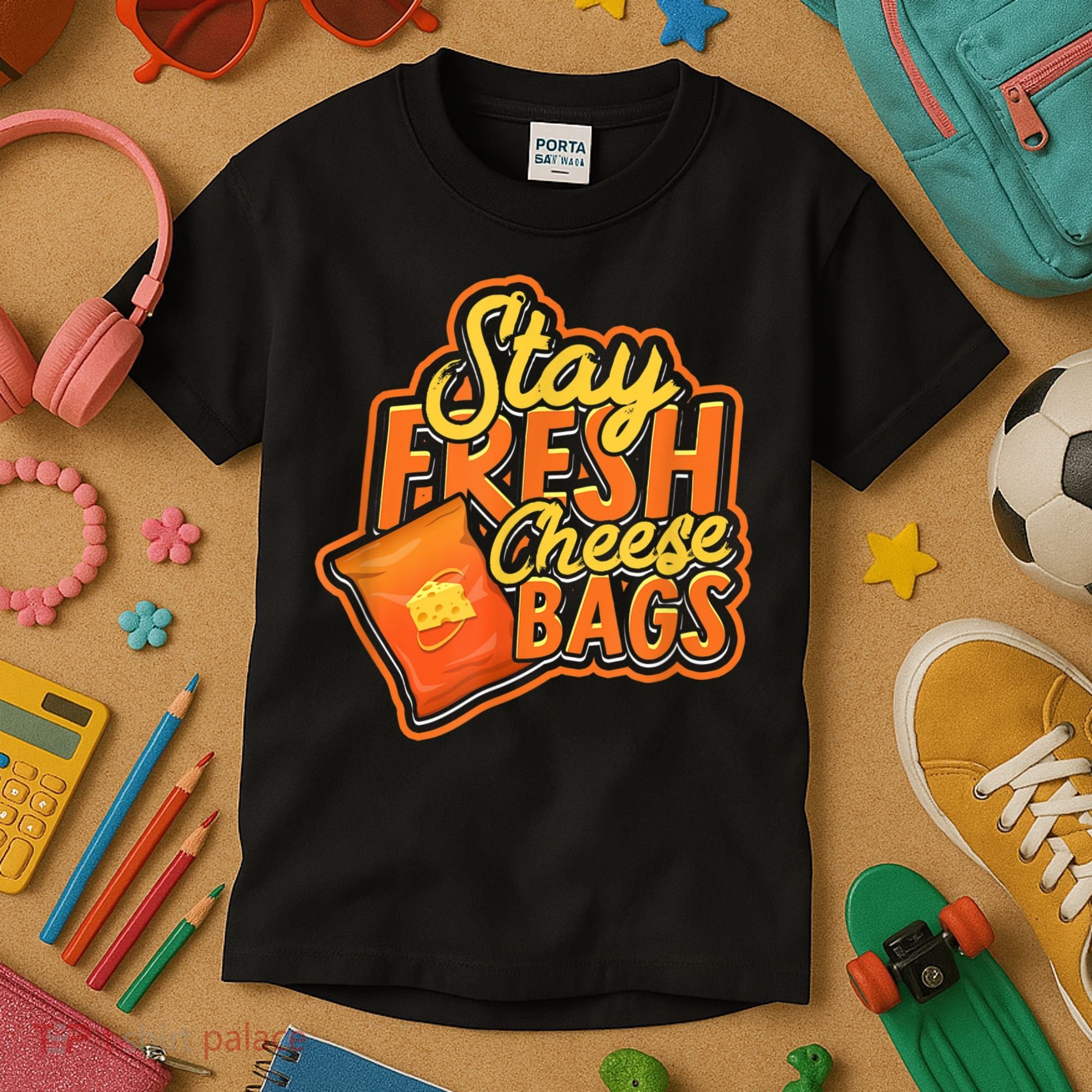 Stay Fresh Cheese Bags Dairy Cream Cheese And Parmesan Kids T-Shirt