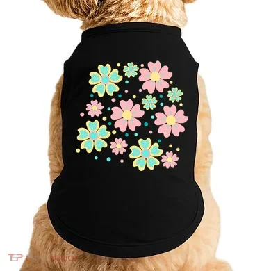 Spring Flower Cute Gift Doggie Tank