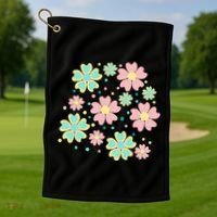 Spring Flower Cute Gift Golf Towel thumb 1