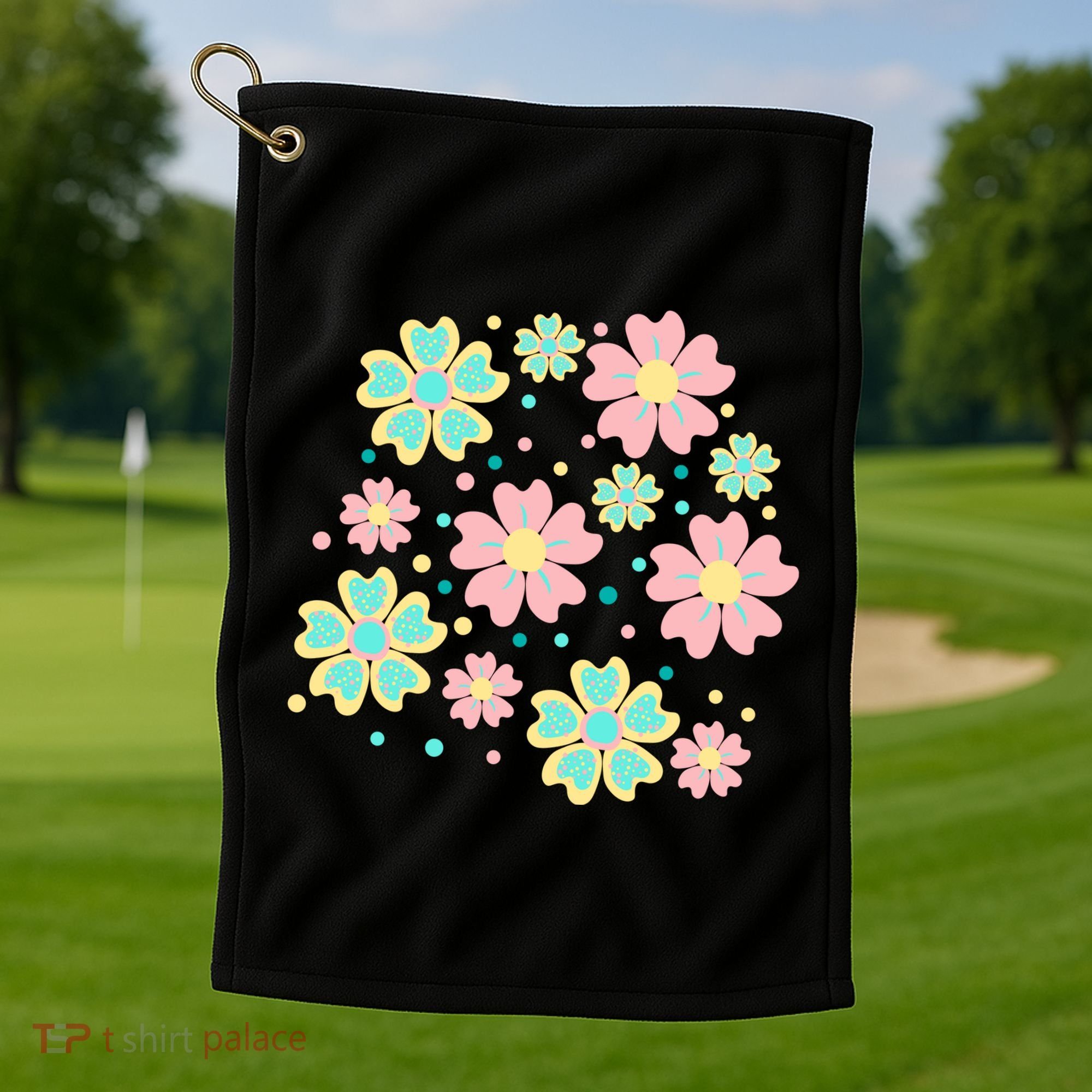 Spring Flower Cute Gift Golf Towel