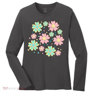 Spring Flower Cute Gift Women's Long Sleeve Shirt