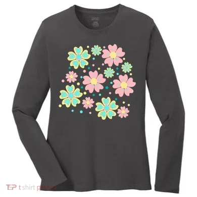 Spring Flower Cute Gift Women's Long Sleeve Shirt