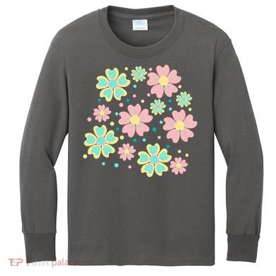 Spring Flower Cute Gift Kids Long Sleeve Shirt