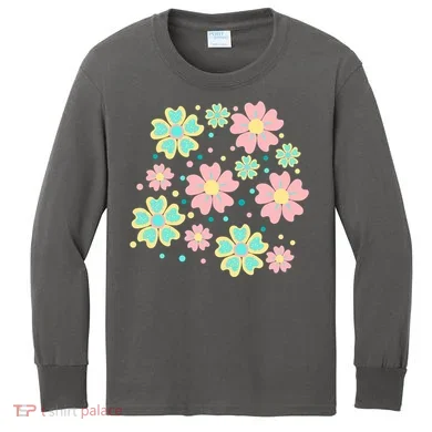 Spring Flower Cute Gift Kids Long Sleeve Shirt
