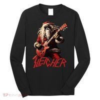 Sleigher Funny Christmas Heavy Metal Music Long Sleeve Shirt thumb 0