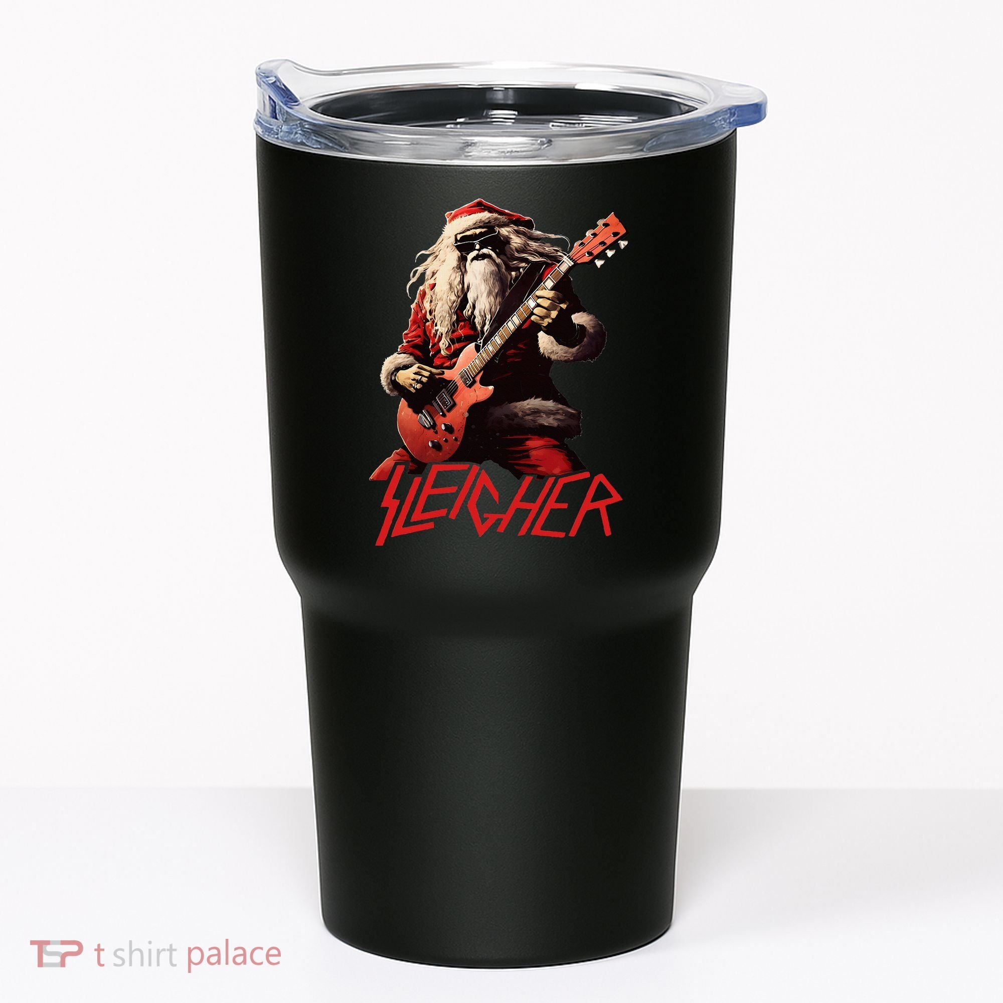 Sleigher Funny Christmas Heavy Metal Music Tumbler