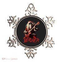 Sleigher Funny Christmas Heavy Metal Music Ornament thumb 0