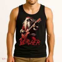 Sleigher Funny Christmas Heavy Metal Music Tank Top thumb 3