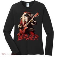 Sleigher Funny Christmas Heavy Metal Music Women's Long Sleeve Shirt thumb 0
