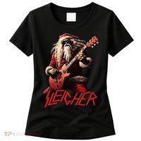 Sleigher Funny Christmas Heavy Metal Music Women's T-Shirt thumb 0