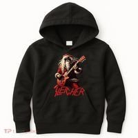 Sleigher Funny Christmas Heavy Metal Music Kids Hoodie thumb 0