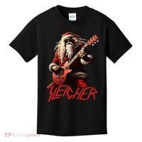 Sleigher Funny Christmas Heavy Metal Music Kids T-Shirt thumb 0