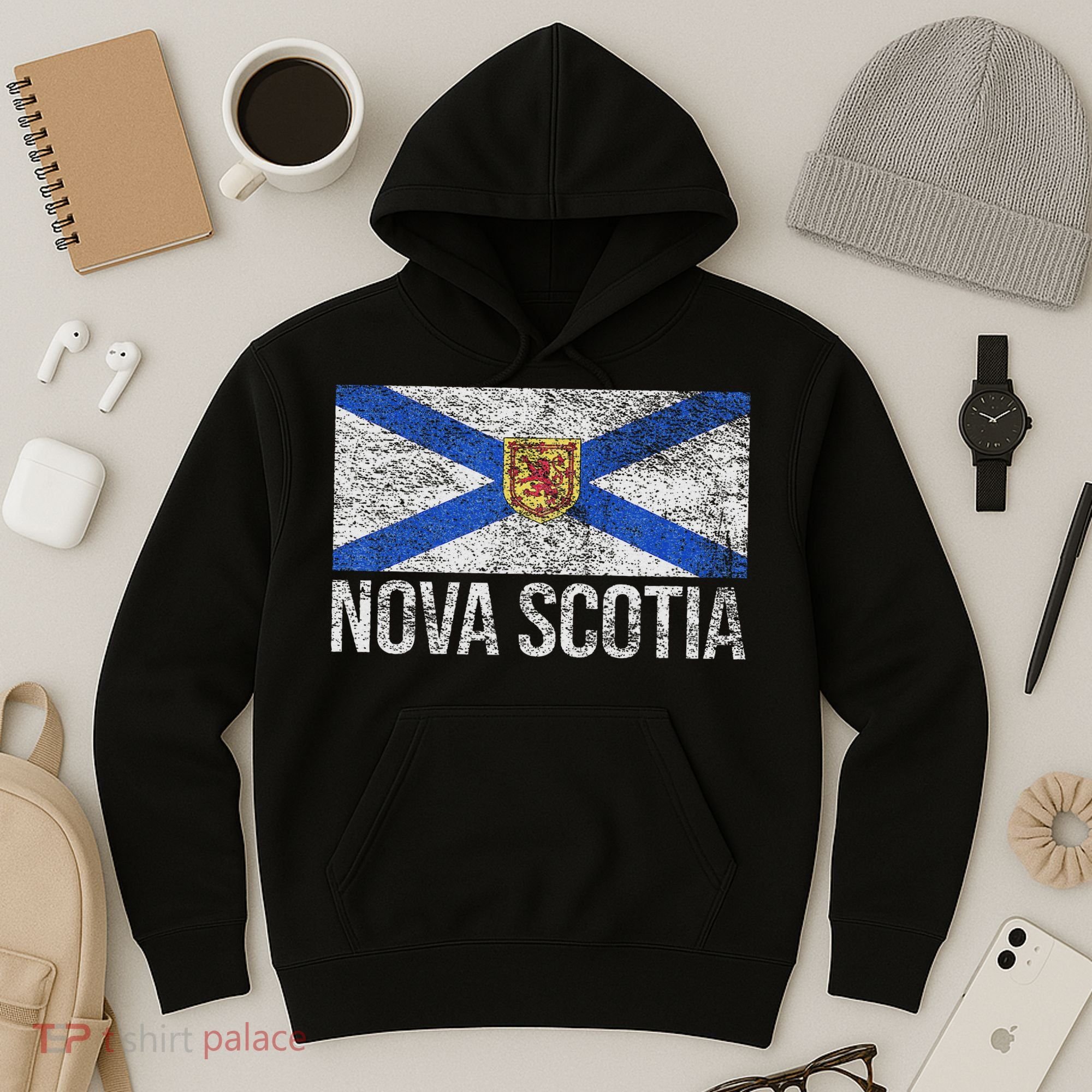 Scotia Flag Canada New Scotland Saltire Hoodie