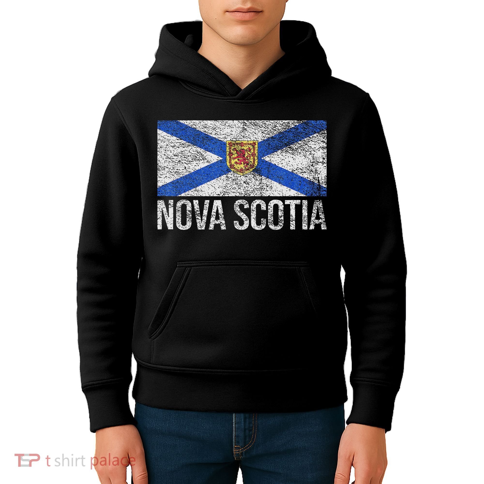 Scotia Flag Canada New Scotland Saltire Kids Hoodie