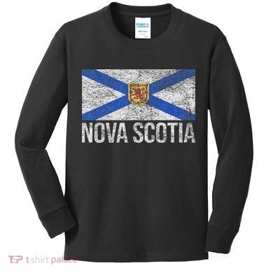Scotia Flag Canada New Scotland Saltire Kids Long Sleeve Shirt