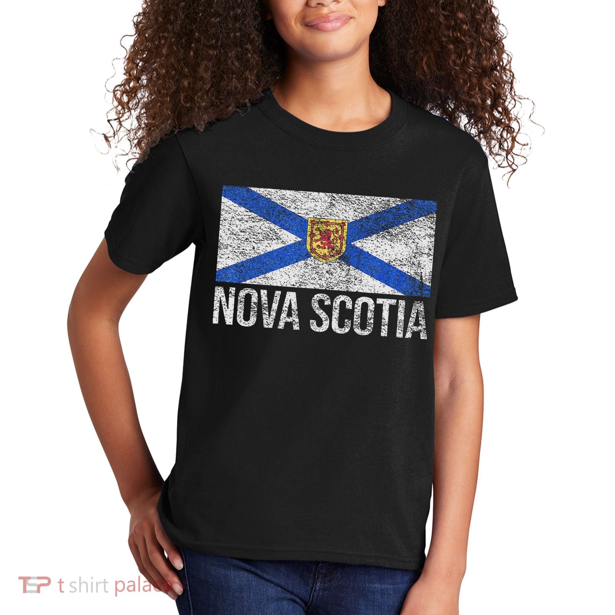 Scotia Flag Canada New Scotland Saltire Kids T-Shirt