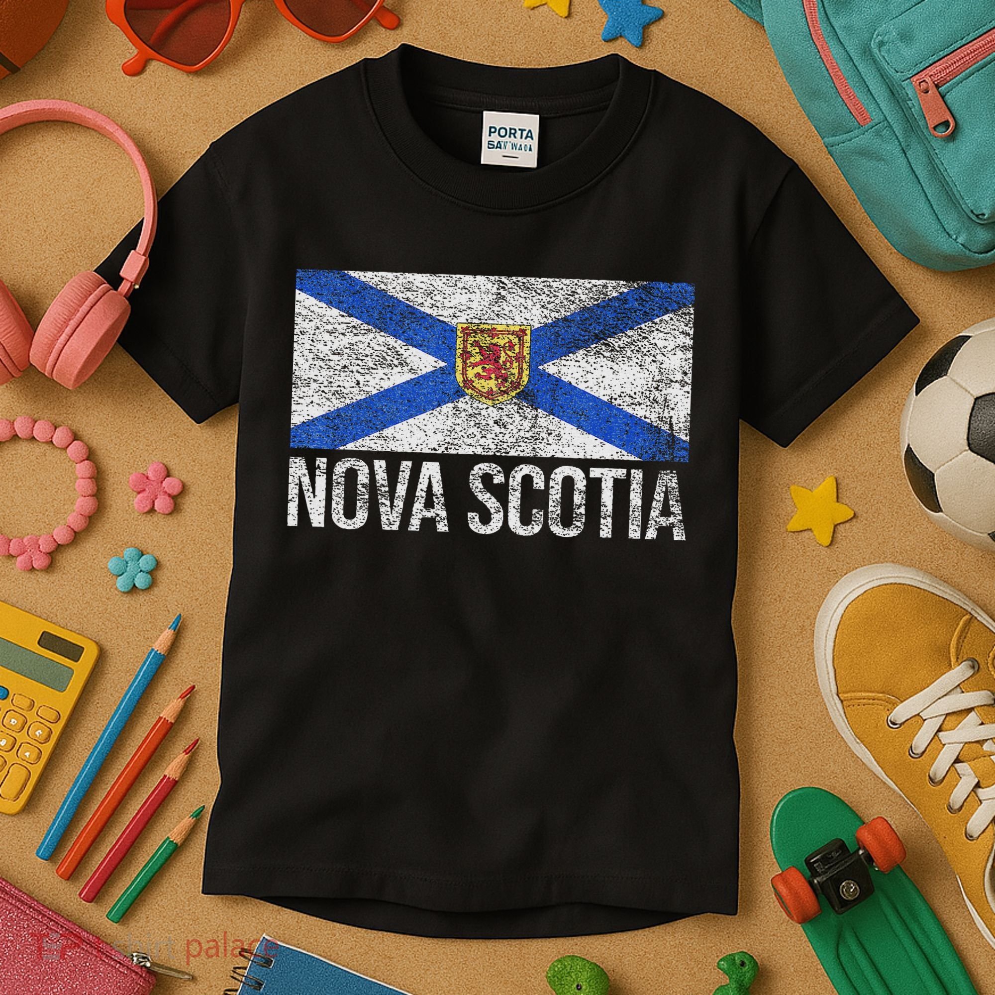 Scotia Flag Canada New Scotland Saltire Kids T-Shirt
