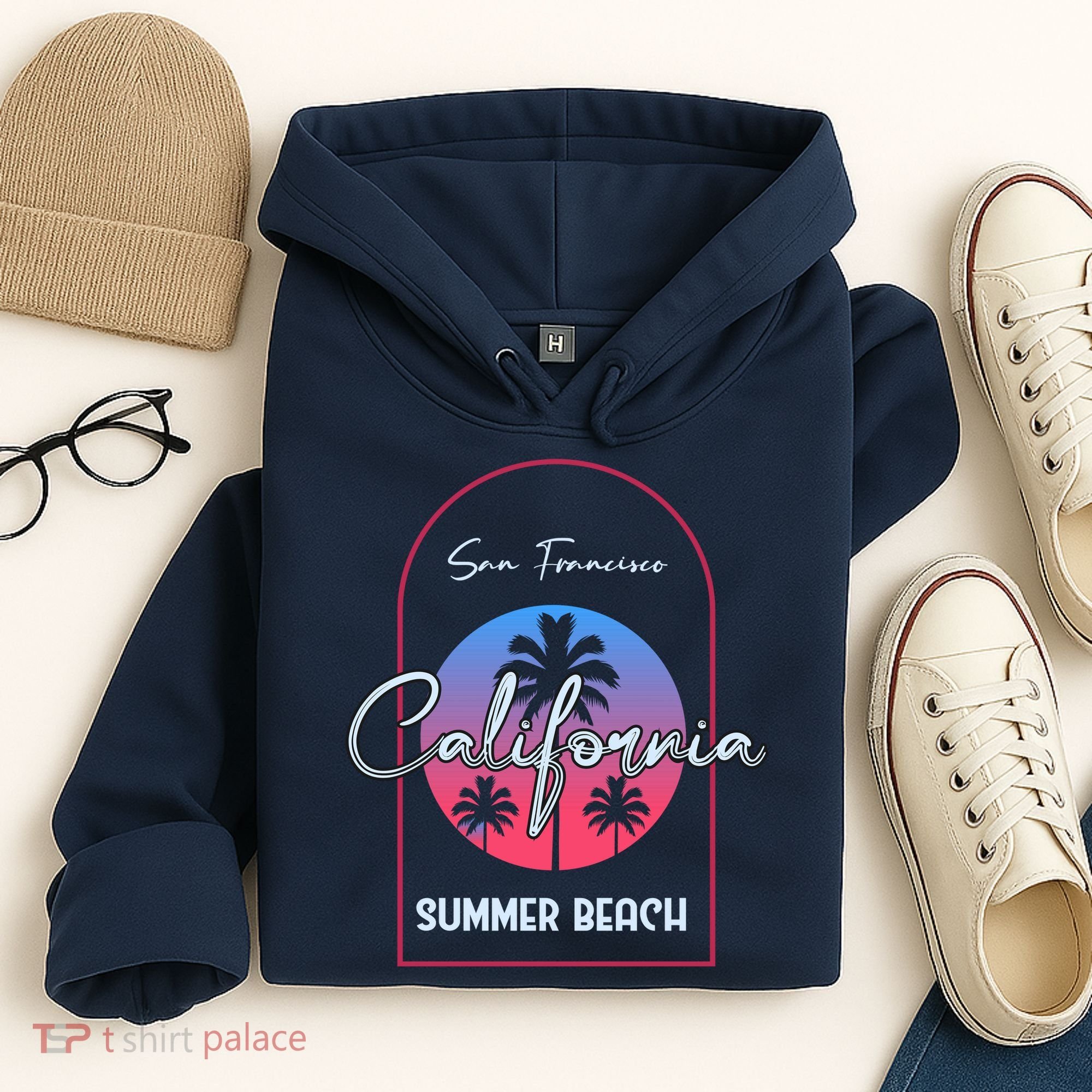 San Francisco California Summer Beach Hoodie
