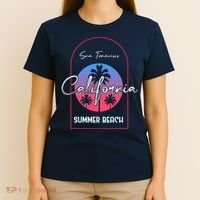 San Francisco California Summer Beach T-Shirt thumb 4