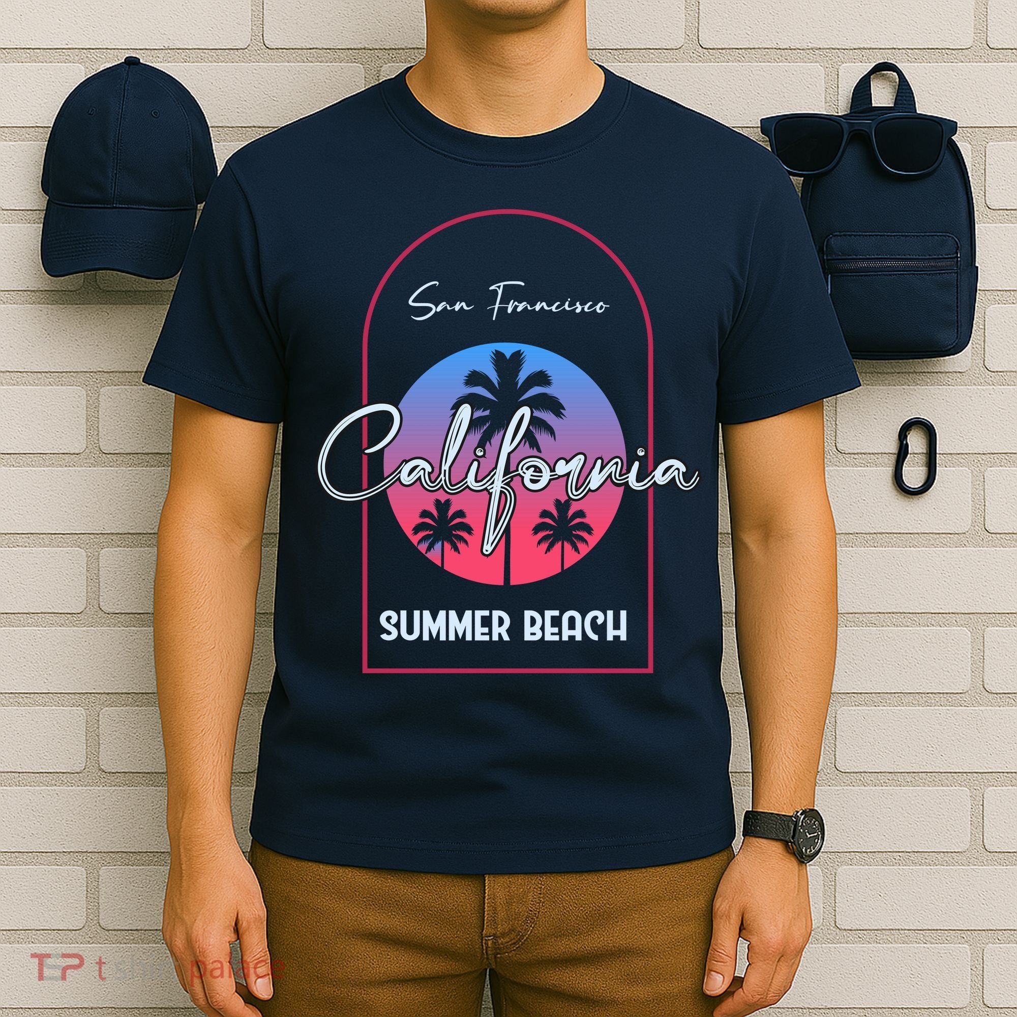 San Francisco California Summer Beach T-Shirt