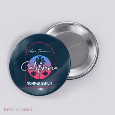 San Francisco California Summer Beach Button