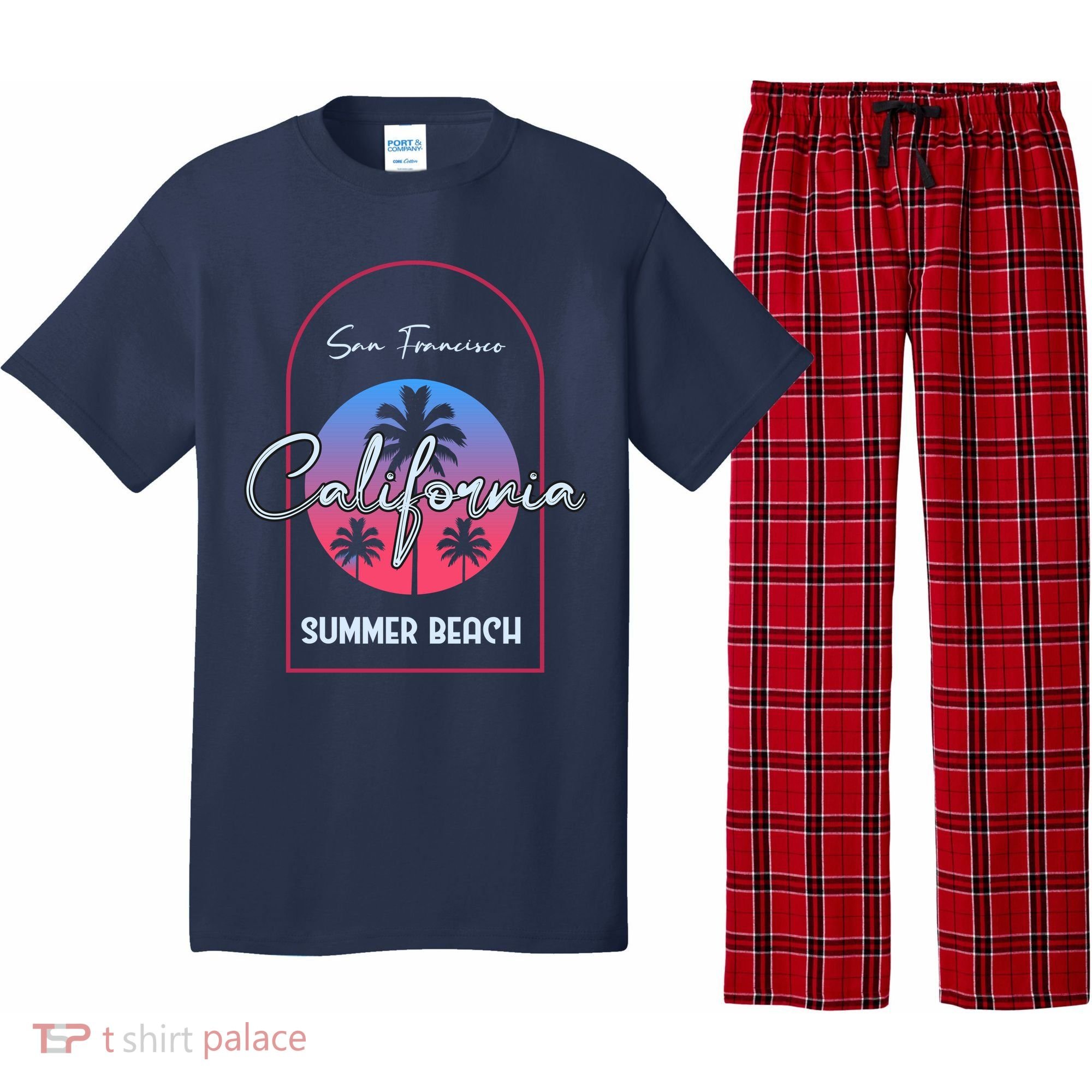 San Francisco California Summer Beach Pajama Set