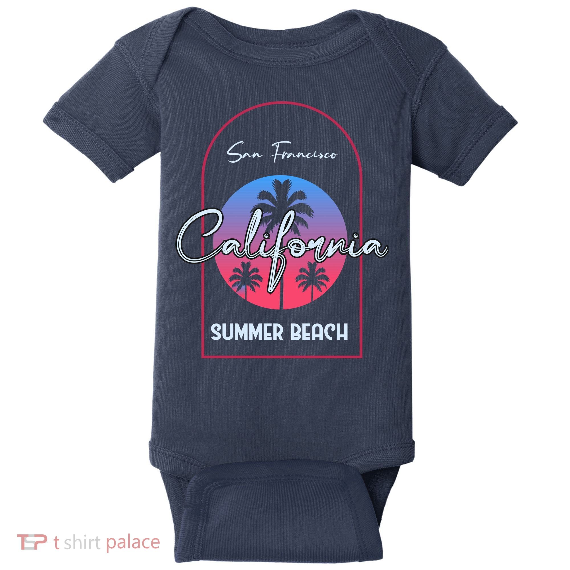 San Francisco California Summer Beach Baby Bodysuit