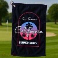 San Francisco California Summer Beach Golf Towel thumb 1