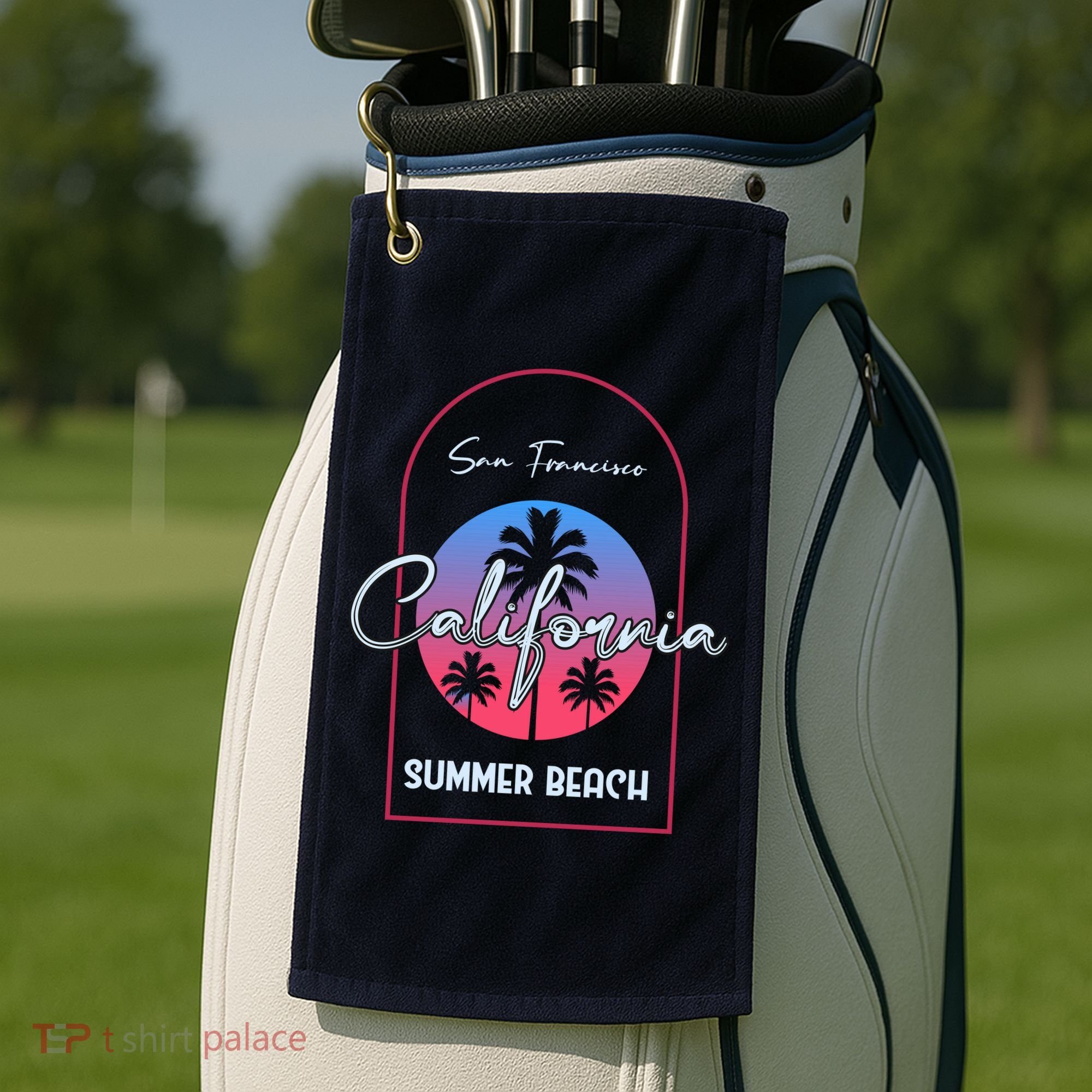 San Francisco California Summer Beach Golf Towel