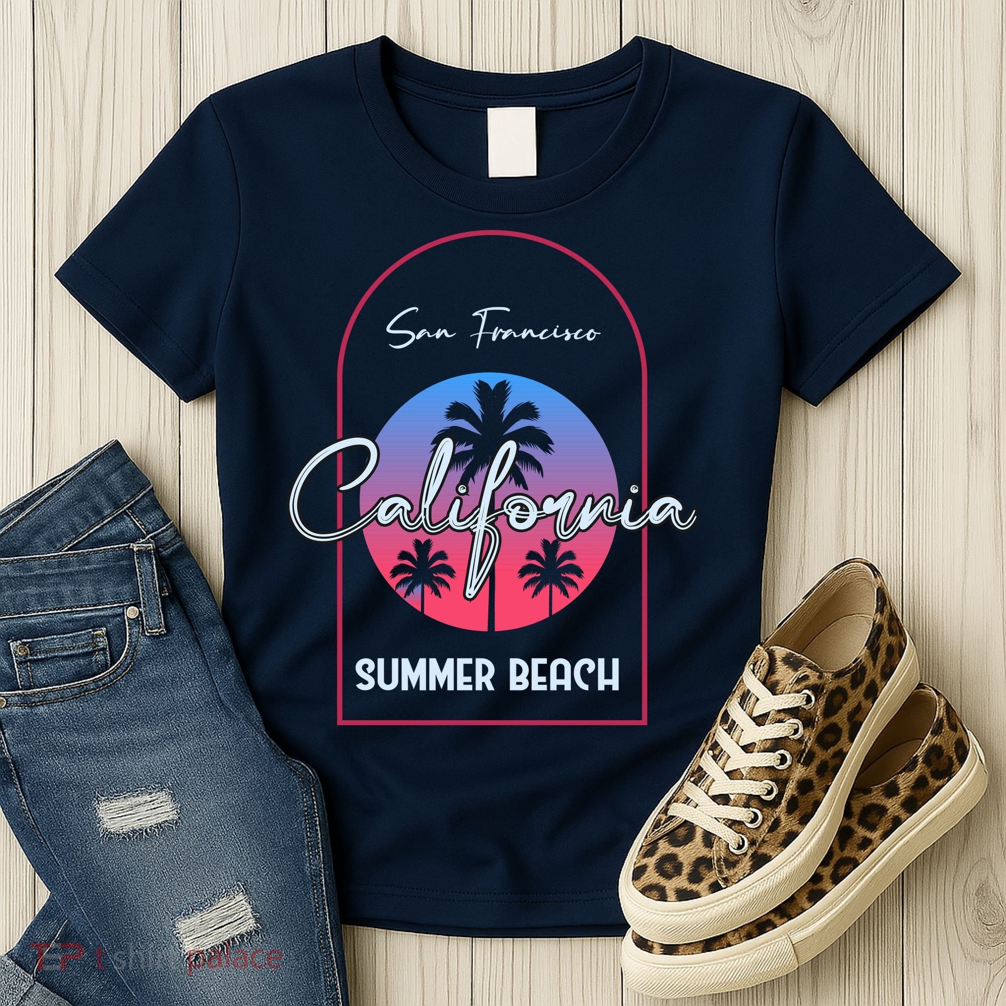 San Francisco California Summer Beach Women's T-Shirt