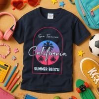 San Francisco California Summer Beach Kids T-Shirt thumb 3