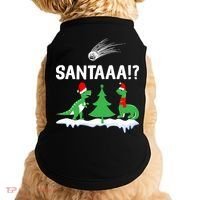 Santaa Funny Christmas Dinosaurs Meteor Xmas Humor Lover Funny Gift Doggie Tank thumb 0