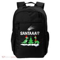 Santaa Funny Christmas Dinosaurs Meteor Xmas Humor Lover Funny Gift Backpack thumb 0