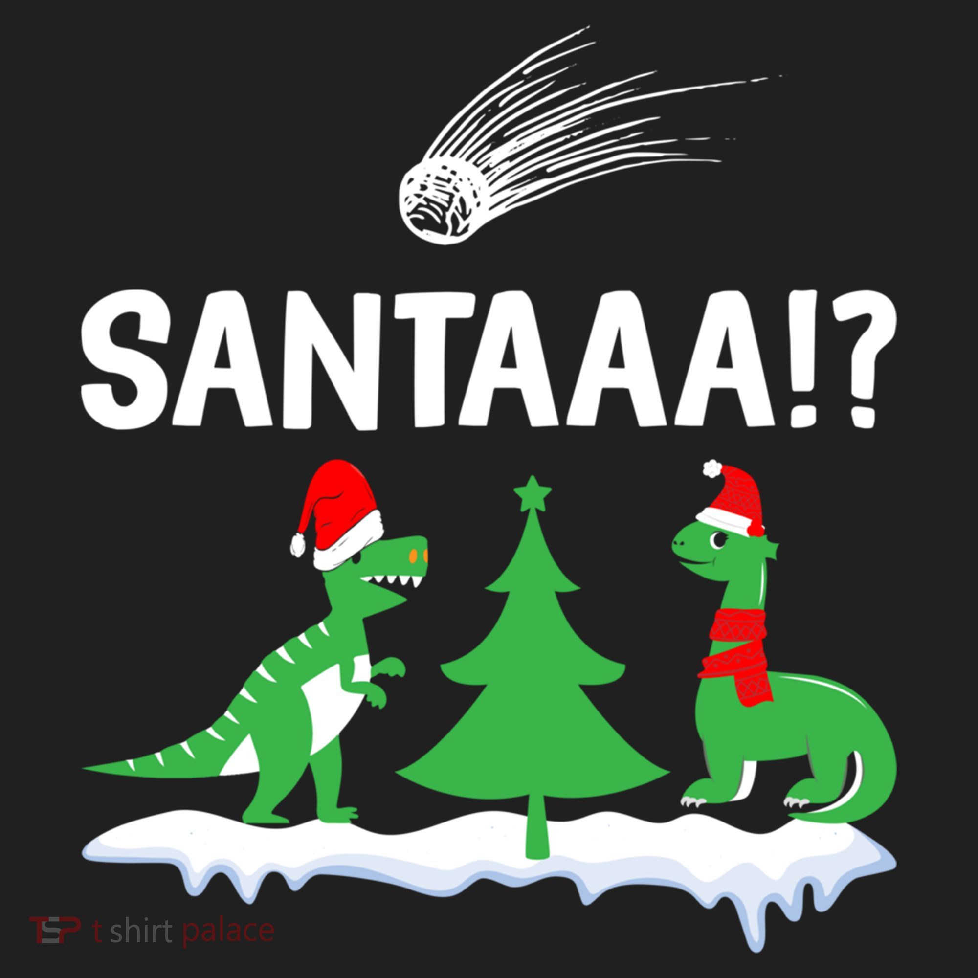 Santaa Funny Christmas Dinosaurs Meteor Xmas Humor Lover Funny Gift Beanie