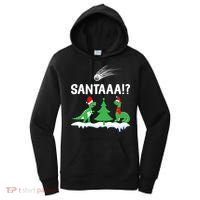 Santaa Funny Christmas Dinosaurs Meteor Xmas Humor Lover Funny Gift Women's Hoodie thumb 0