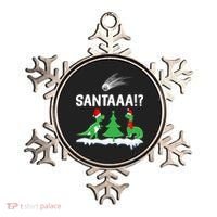 Santaa Funny Christmas Dinosaurs Meteor Xmas Humor Lover Funny Gift Ornament thumb 0