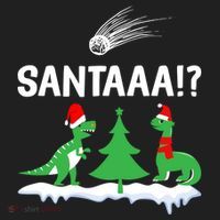 Santaa Funny Christmas Dinosaurs Meteor Xmas Humor Lover Funny Gift Hat thumb 2