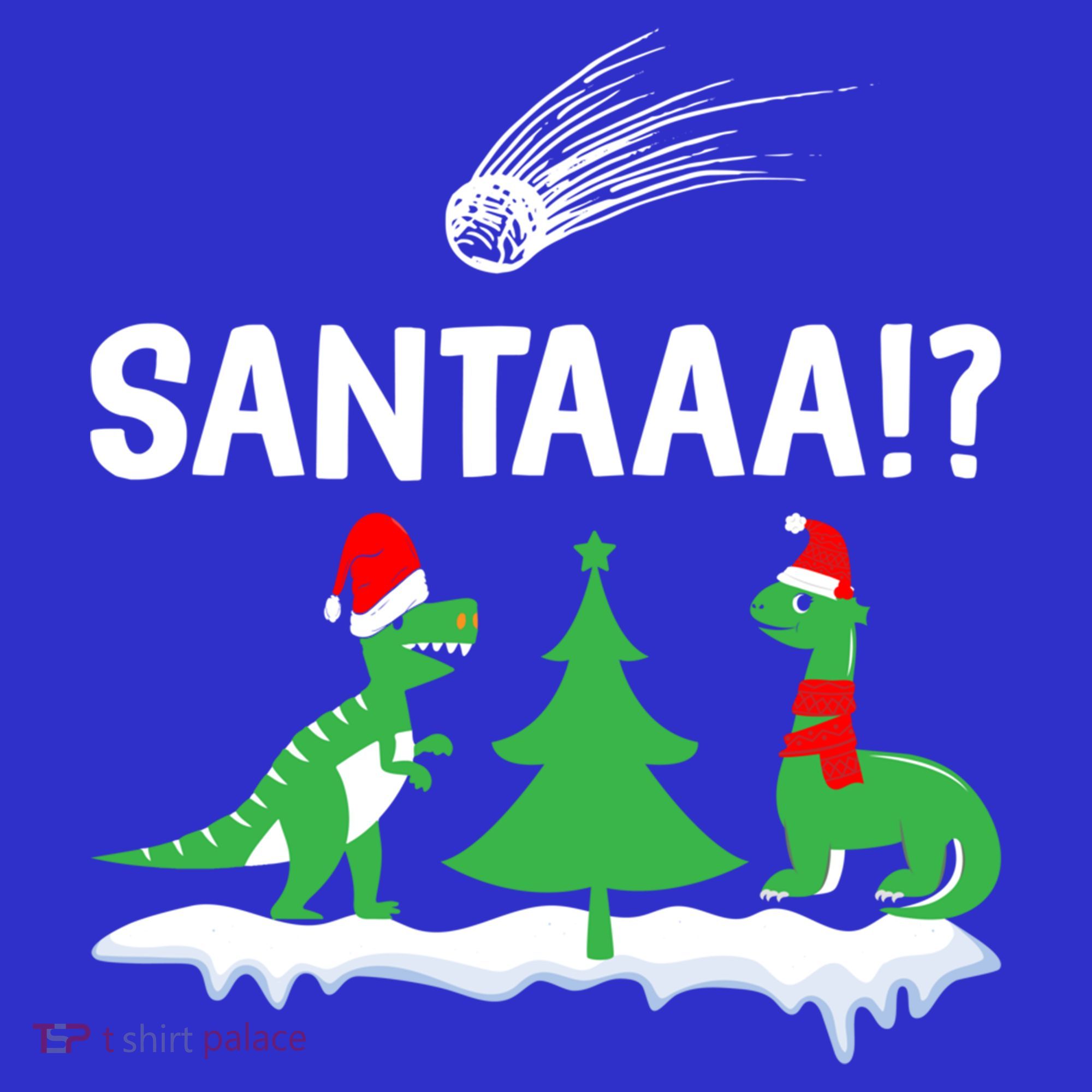Santaa Funny Christmas Dinosaurs Meteor Xmas Humor Lover Funny Gift Women's Tank Top