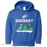 Santaa Funny Christmas Dinosaurs Meteor Xmas Humor Lover Funny Gift Toddler Hoodie thumb 0