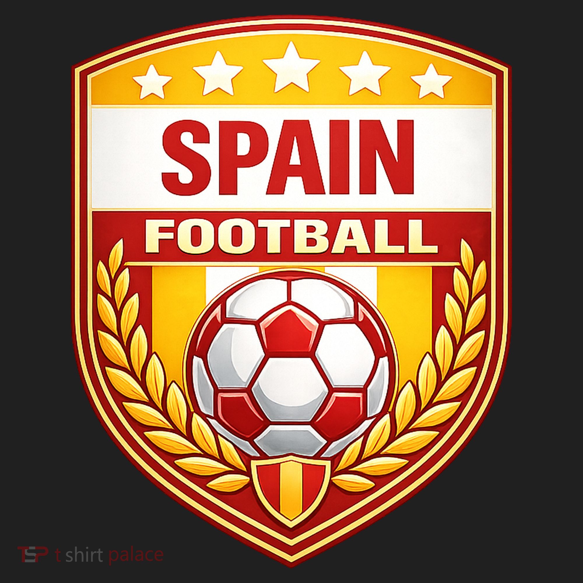 Spain Football Crest Soccer Ball Badge Shield Women's Sweatshirt