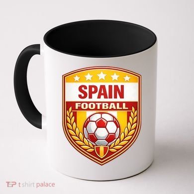 Spain Football Crest Soccer Ball Badge Shield Coffee Mug