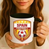 Spain Football Crest Soccer Ball Badge Shield Coffee Mug thumb 3