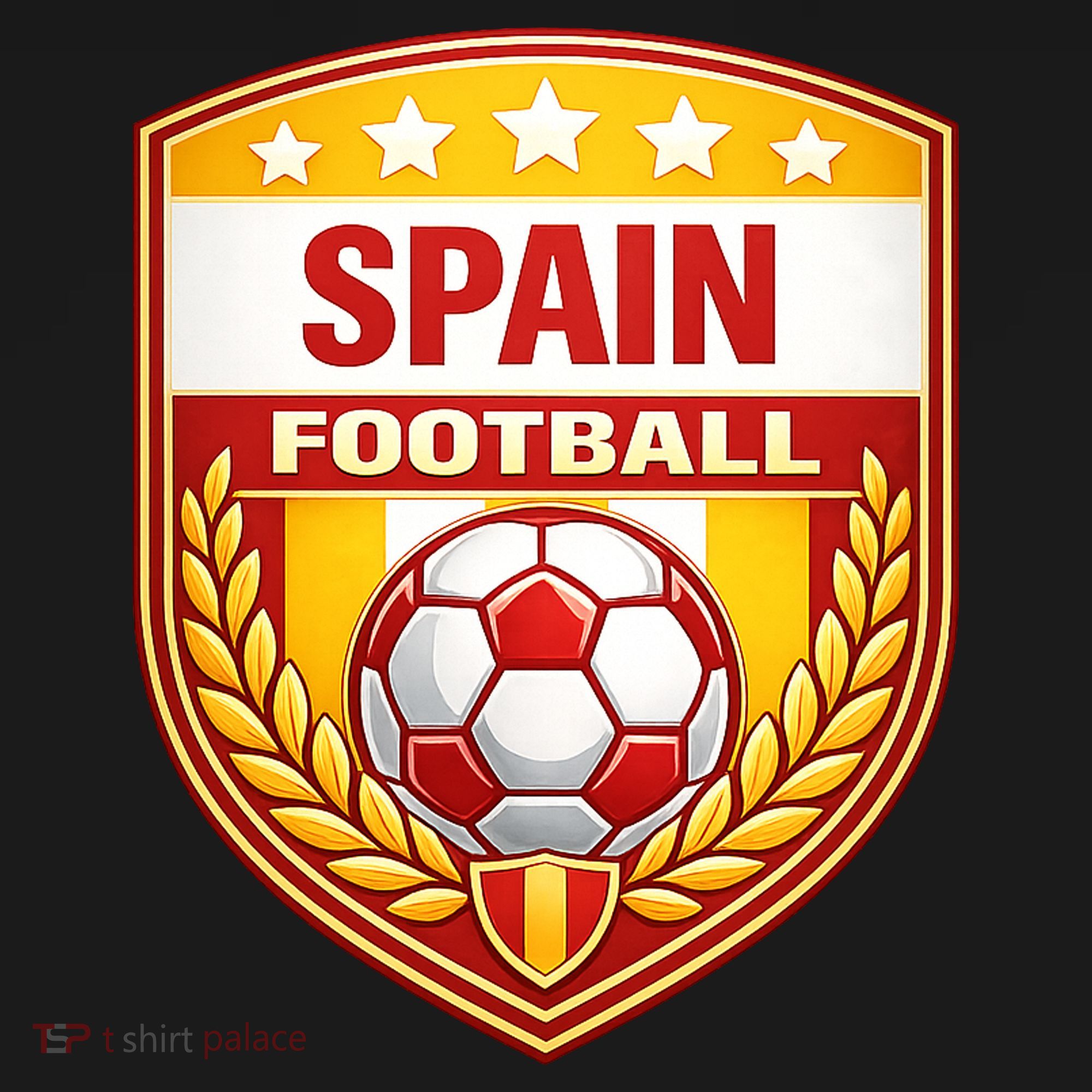 Spain Football Crest Soccer Ball Badge Shield Women's Hoodie