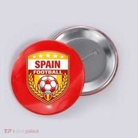 Spain Football Crest Soccer Ball Badge Shield Button thumb 0
