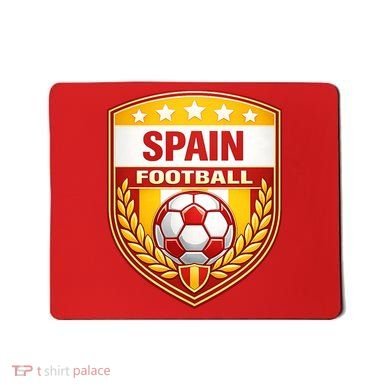 Spain Football Crest Soccer Ball Badge Shield Mousepad