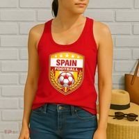 Spain Football Crest Soccer Ball Badge Shield Women's Tank Top thumb 2