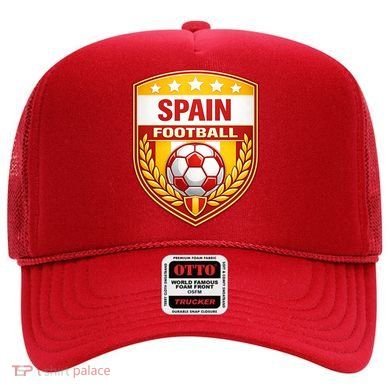 Spain Football Crest Soccer Ball Badge Shield Hat